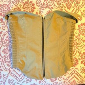 Zara Khaki V-Neck Corset